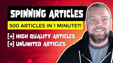 Article Rewriter Software: 500 HQ Articles in 1 Minute Spinner