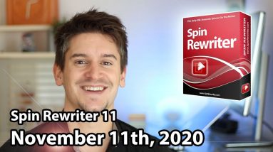 Spin Rewriter 11 Launch - November 11th, 2020 - JV