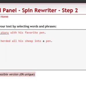Spin Rewriter One Click Rewrite By Aaron Sustar September 2011