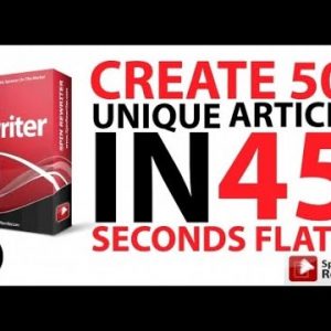 Spin Rewriter  - Watch Aaron Create 500 Unique, Human-Quality Articles In Just 45 Seconds